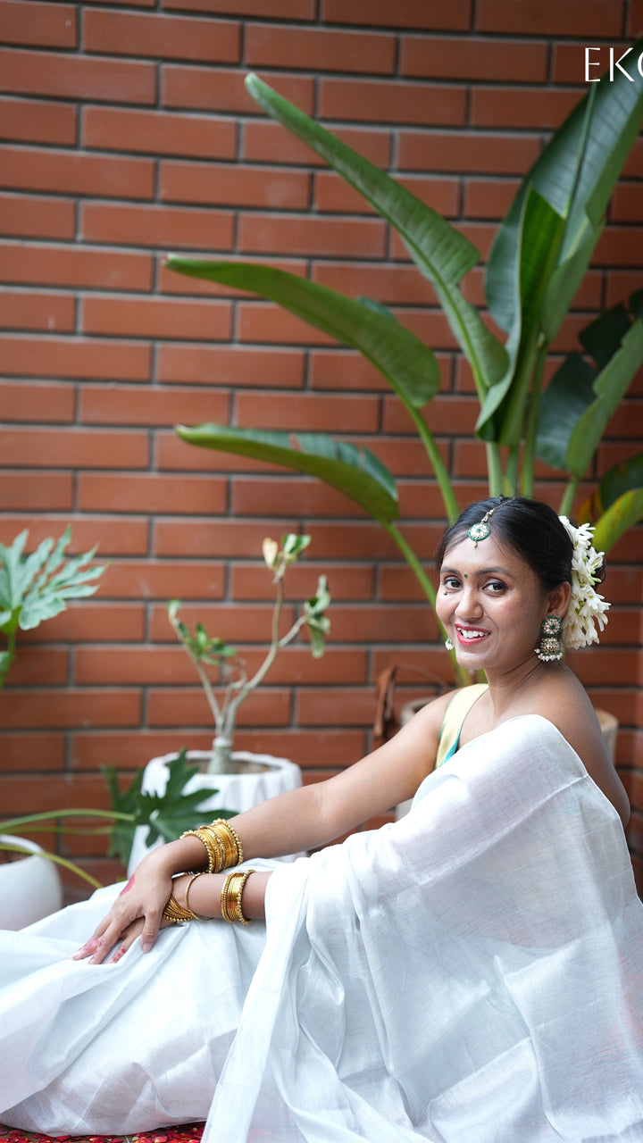 Shwet Tissue (Saree)