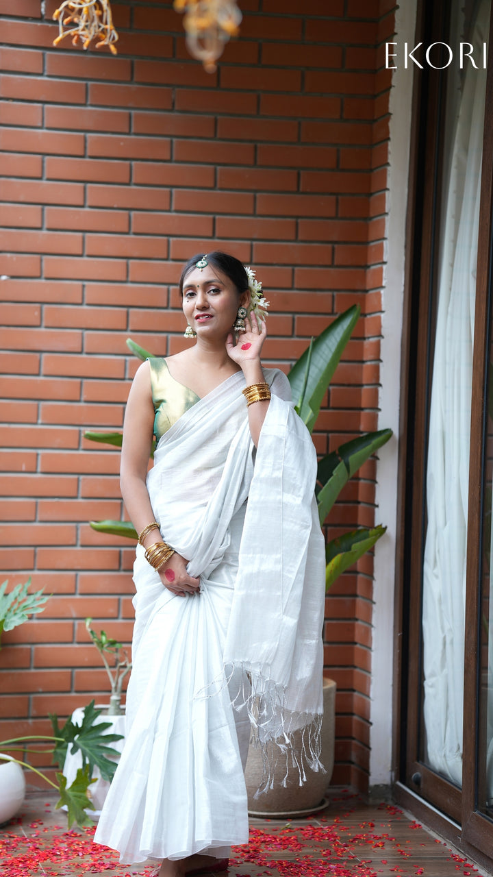 Shwet Tissue (Saree)