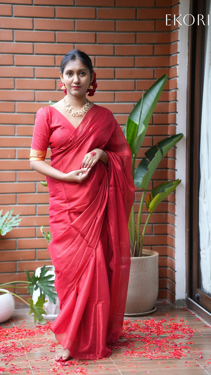 Sindoori Red Tissue (Saree)