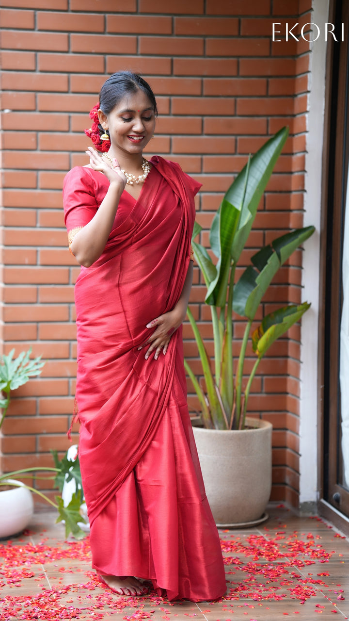 Sindoori Red Tissue (Saree)