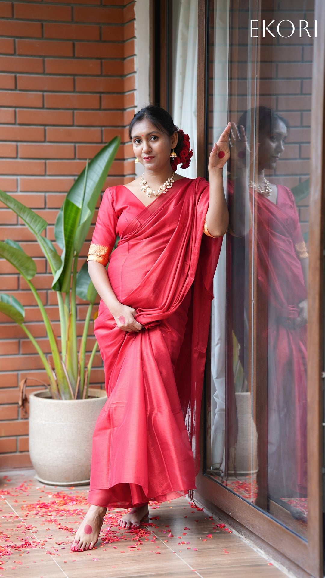 Sindoori Red Tissue (Saree)