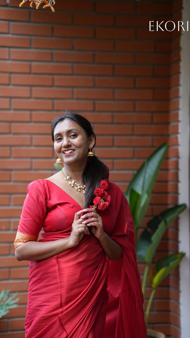 Sindoori Red Tissue (Saree)