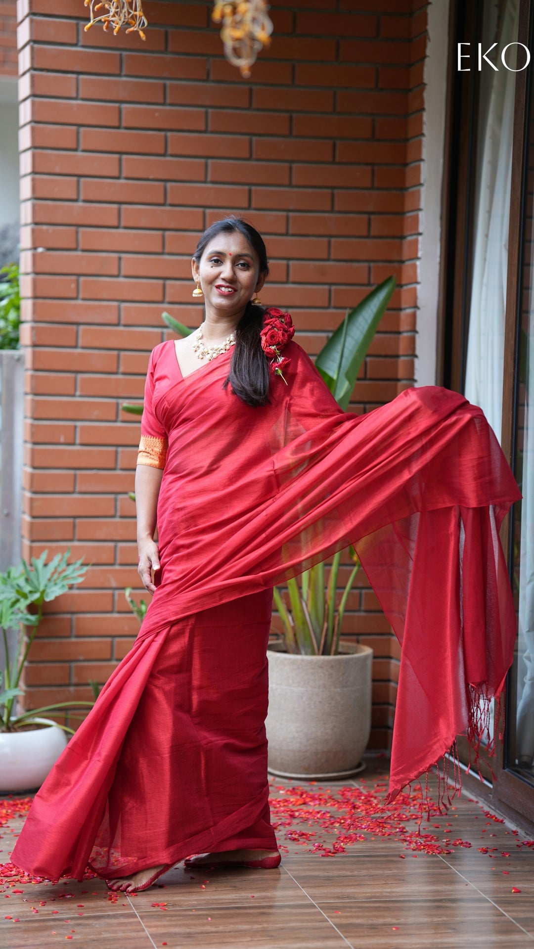 Sindoori Red Tissue (Saree)