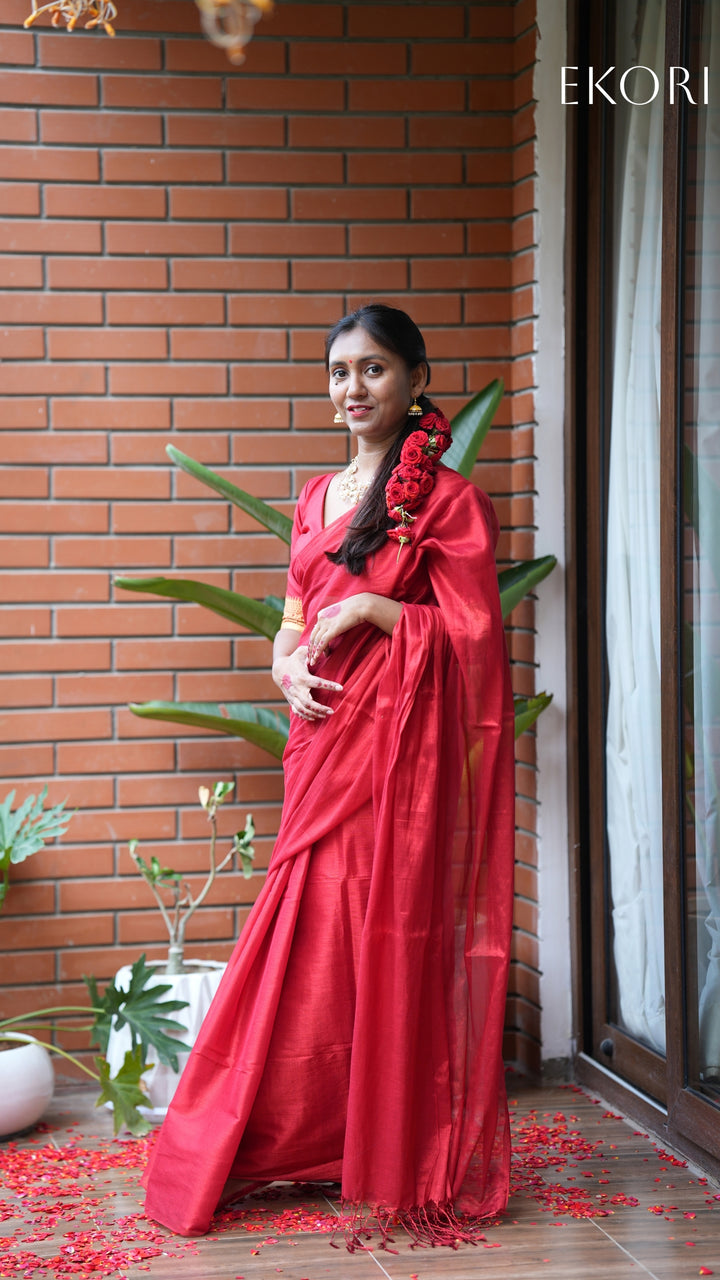 Sindoori Red Tissue (Saree)